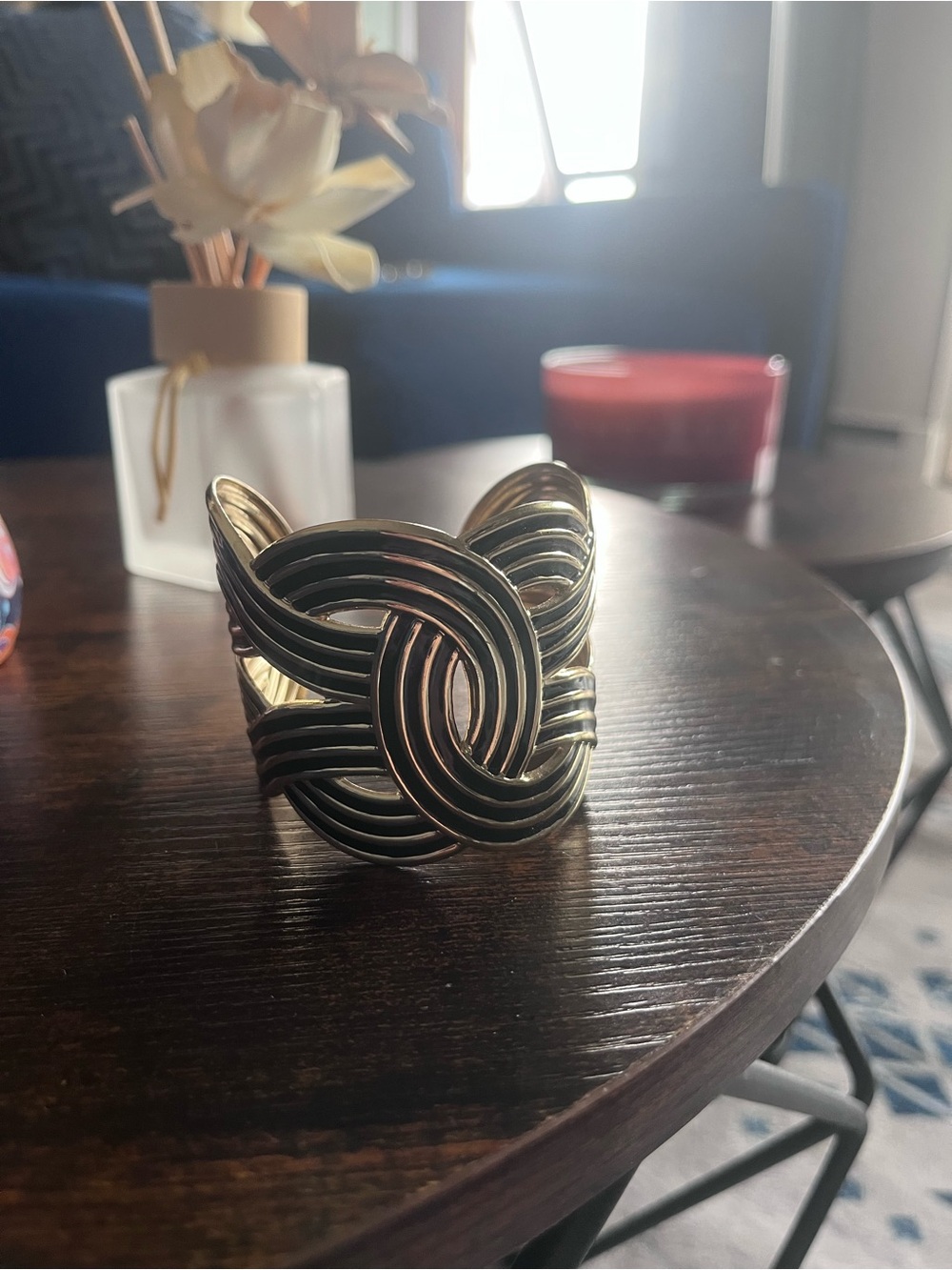LOFT Gold-Tone Interlaced Knot Cuff Bracelet